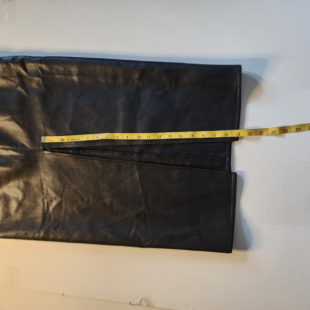 BlackVegan Maxi Leather Skirt - Picture 8 of 11